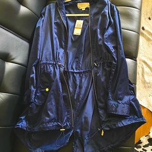 Never worn Michael Kors Navy Raincoat
